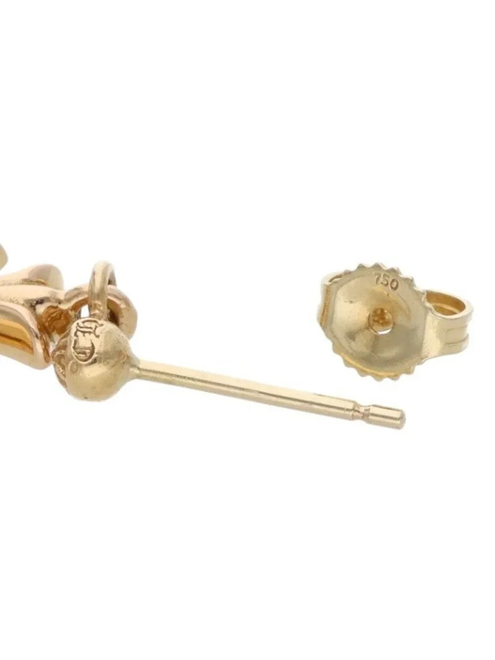 Chrome Hearts 22k 3 CH Cross Drop Triple Gold Earrings